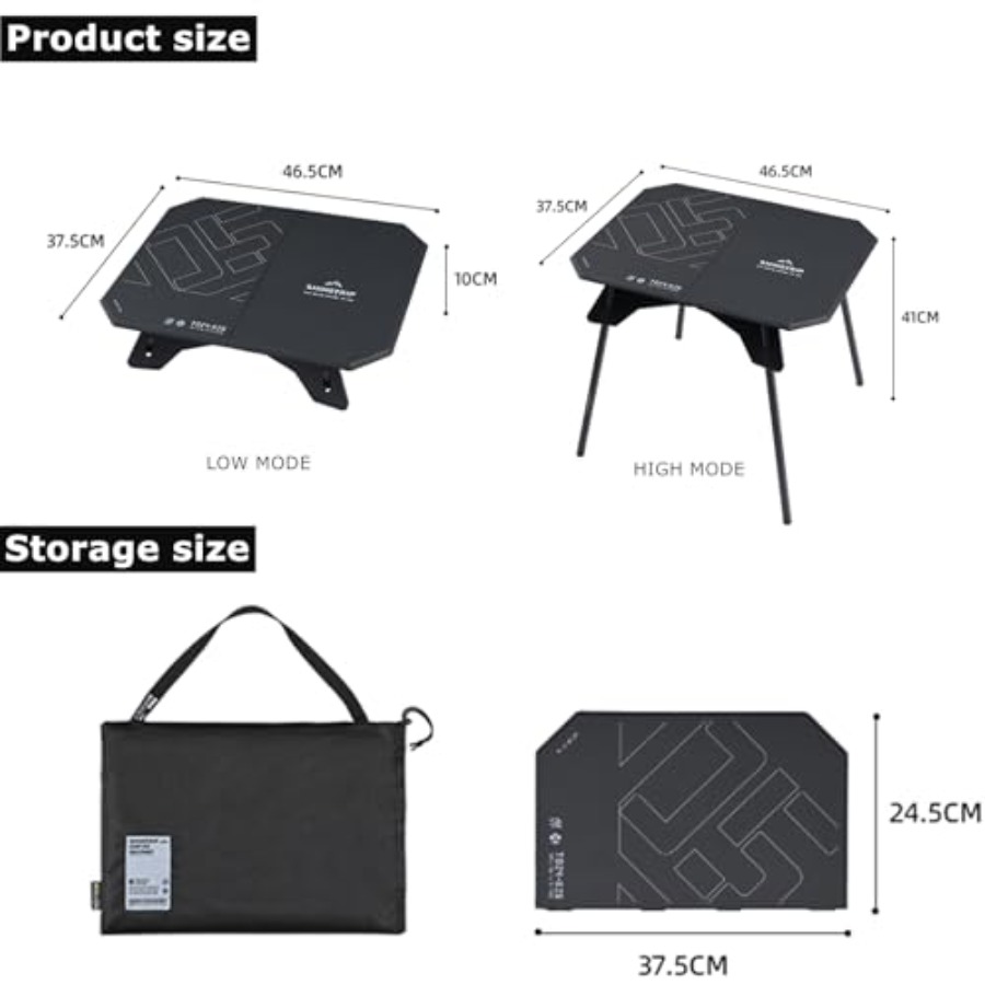 Folding Camp Table 2 in1 Adjus - Camping Cooking Table Foldable ulasan dan harga