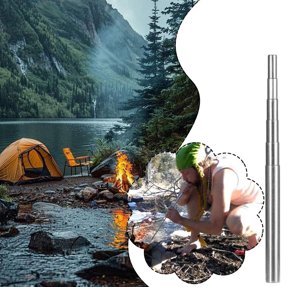 Stainless Steel Telescopic Fir - Camping Cooking Youtube ulasan dan harga