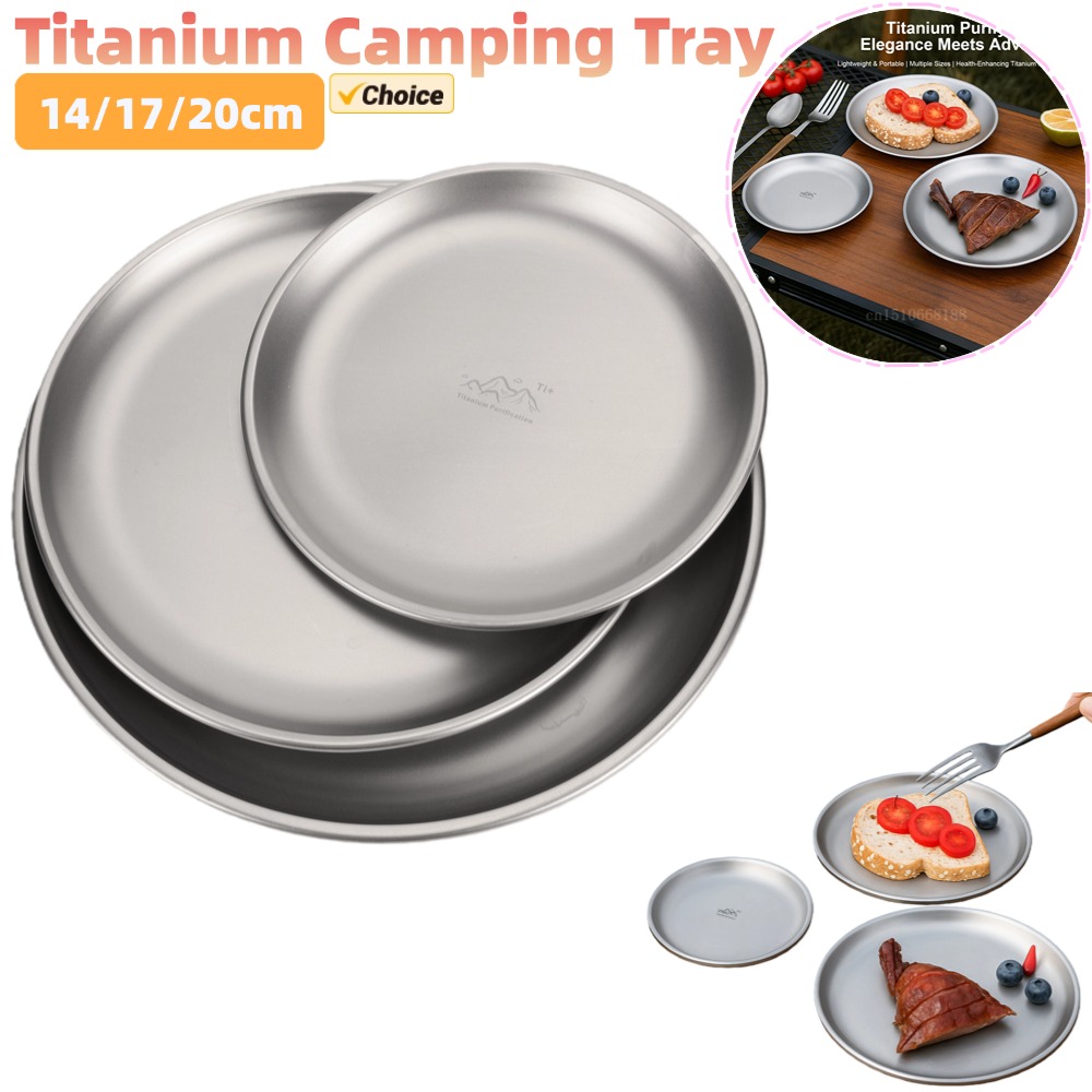 14/17/20cm Titanium Camping Pl - Camping Cooking Dishes ulasan dan harga
