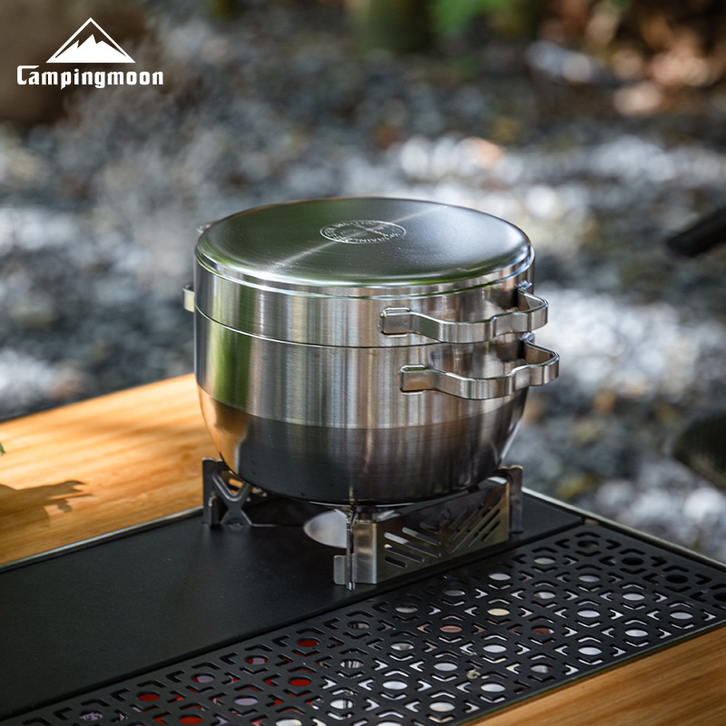 CAMPINGMOON DO-25 Extra-Thick  - Camping Cooking Pot Stainless Steel ulasan dan harga