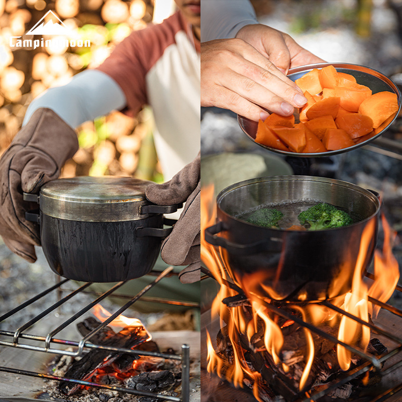 CAMPINGMOON DO-25 Extra-Thick  - Camping Cooking Pot Stainless Steel ulasan dan harga