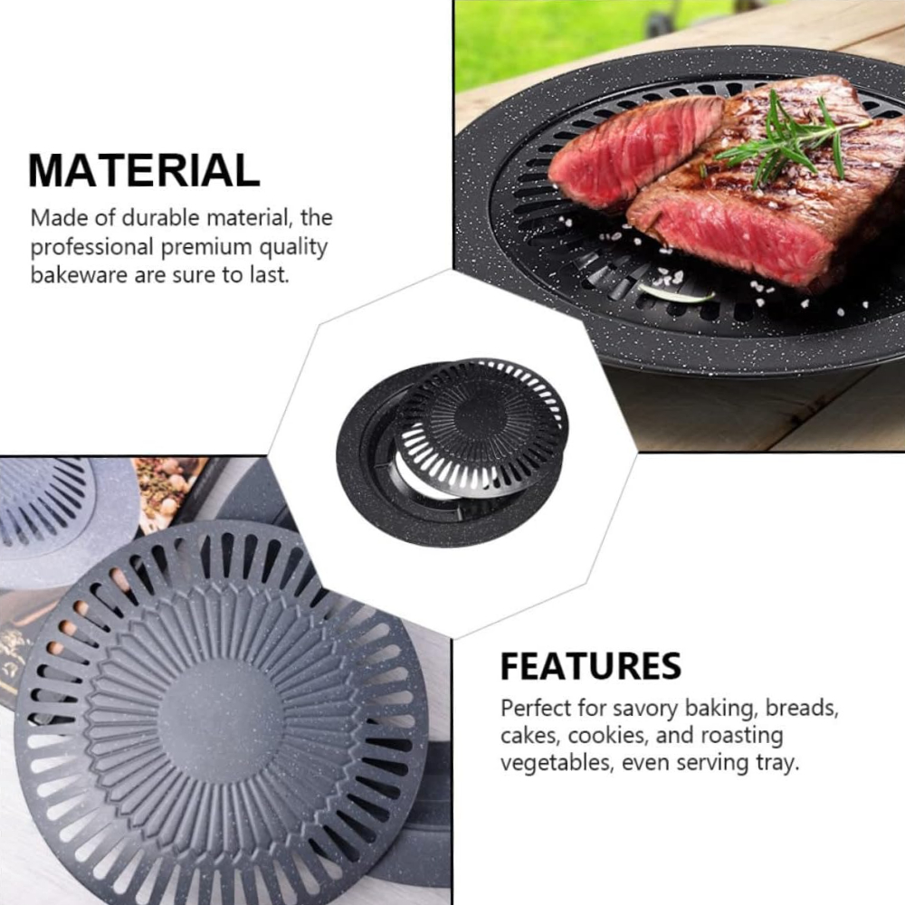 KOSUN Aluminum Grill Pan Round - Camping Cooking Vegetables ulasan dan harga