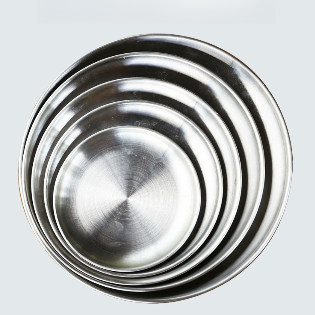 1 PCS  Stainless Steel  Plates - Camping Cooking Dishes ulasan dan harga