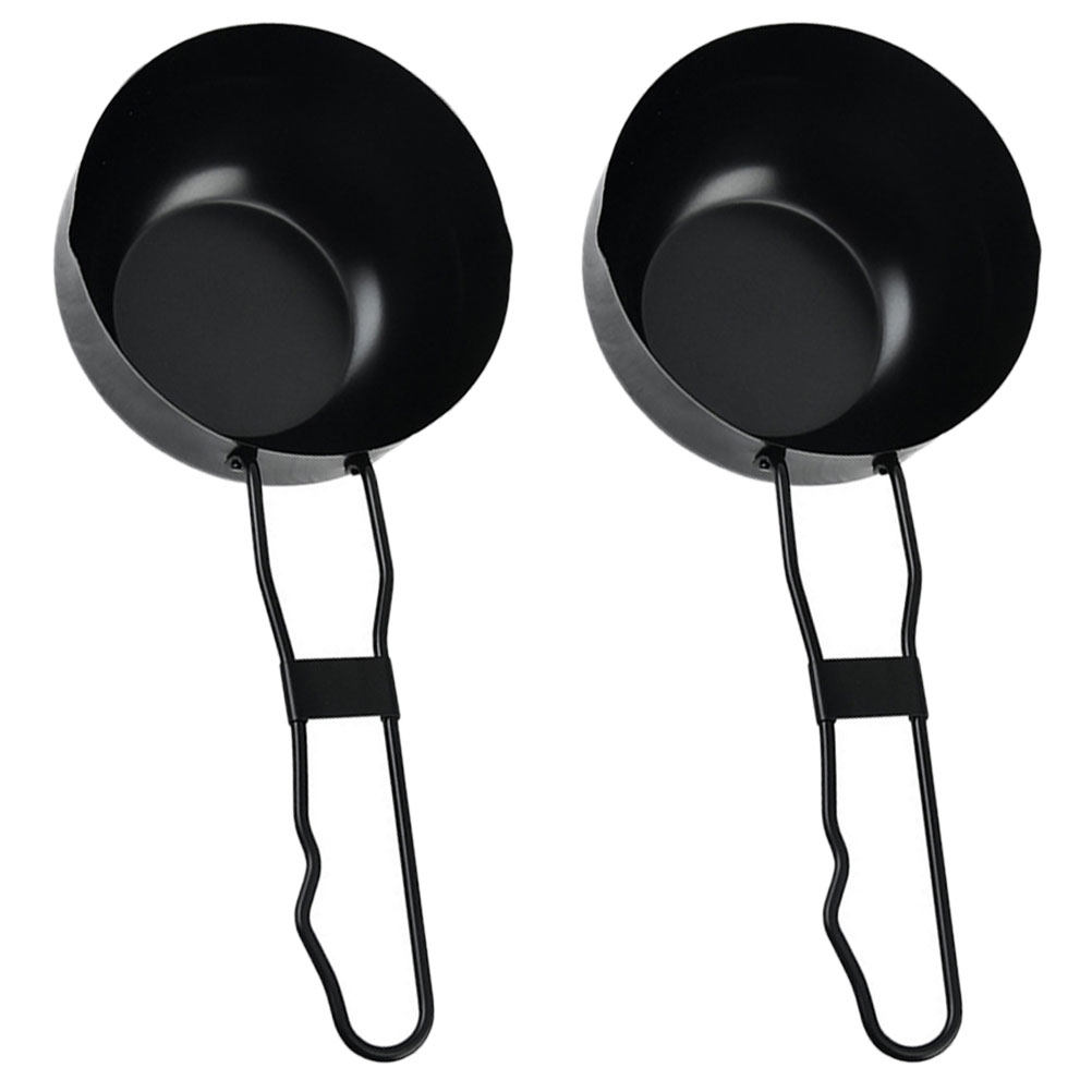 2Pcs Iron Stew Pot with Handle - Camping Cooking Noodles ulasan dan harga
