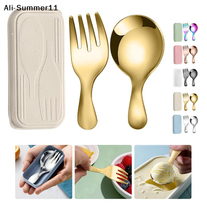 【A6L】Steel Tableware Set Spoon - Camping Hiking Cooking ulasan dan harga