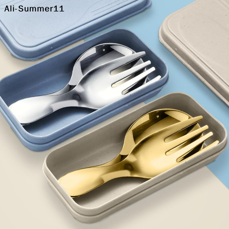 【A6L】Steel Tableware Set Spoon - Camping Hiking Cooking ulasan dan harga