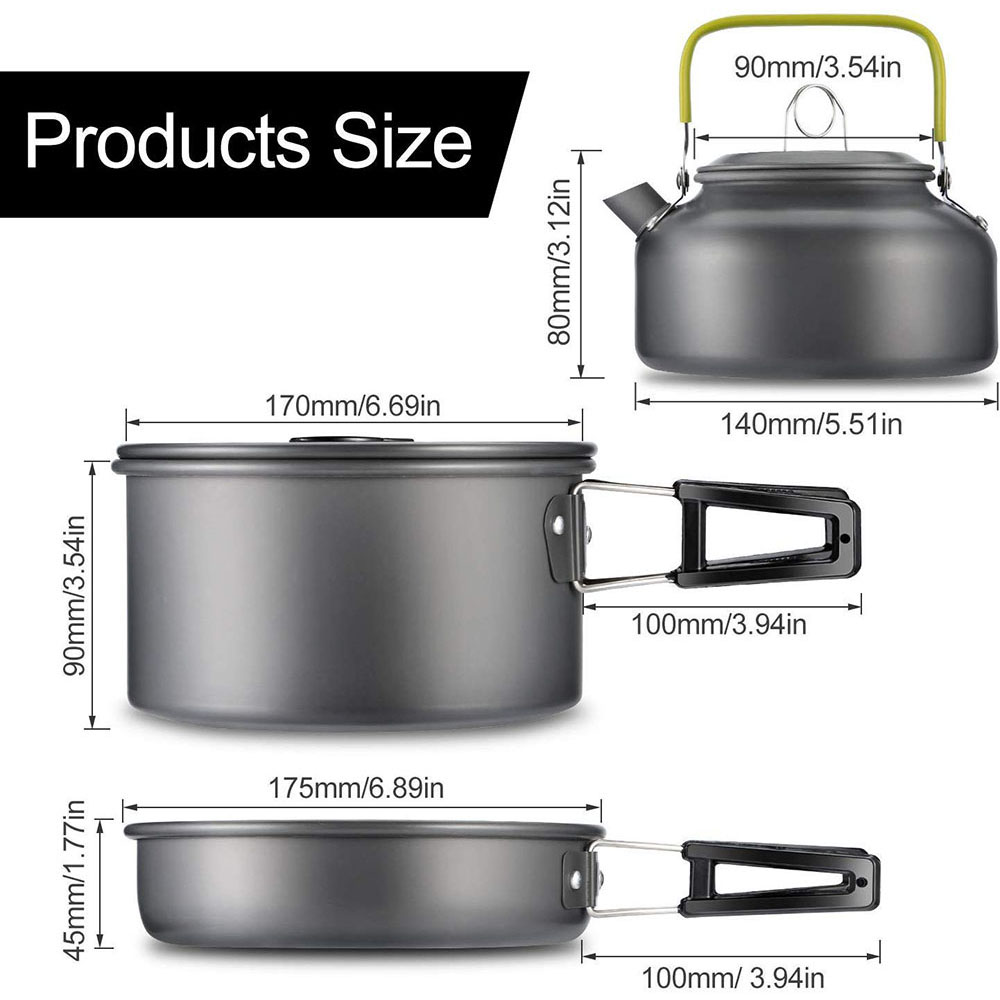 Outdoor camping cookware set m - Camping Hiking Cooking ulasan dan harga