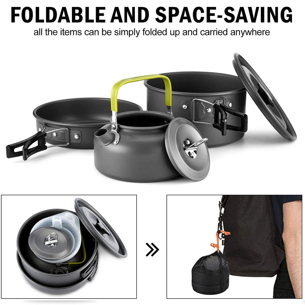 Outdoor camping cookware set m - Camping Hiking Cooking ulasan dan harga