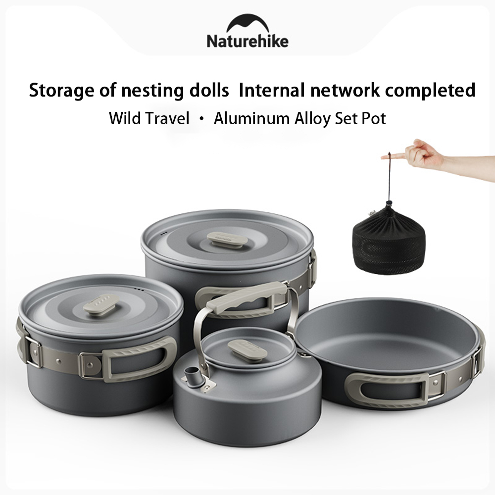 Naturehike Outdoor Pot Set,Cam - Camping Hiking Cooking ulasan dan harga