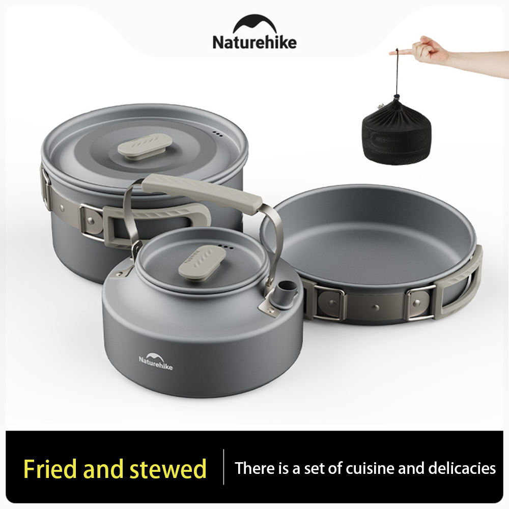 Naturehike Outdoor Pot Set,Cam - Camping Hiking Cooking ulasan dan harga