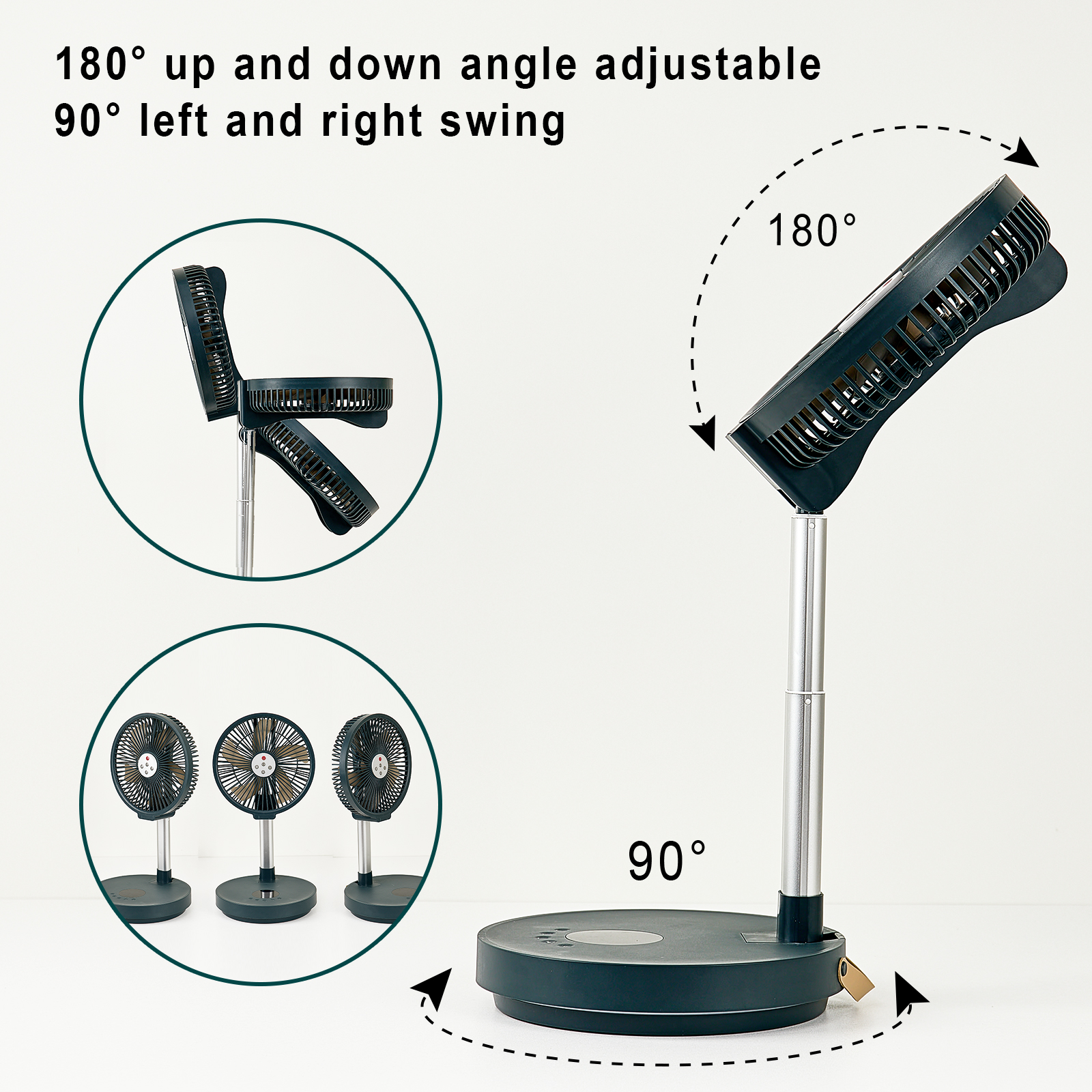 10 inch Portable Standing Fan  - Camping Cooking Table Foldable ulasan dan harga