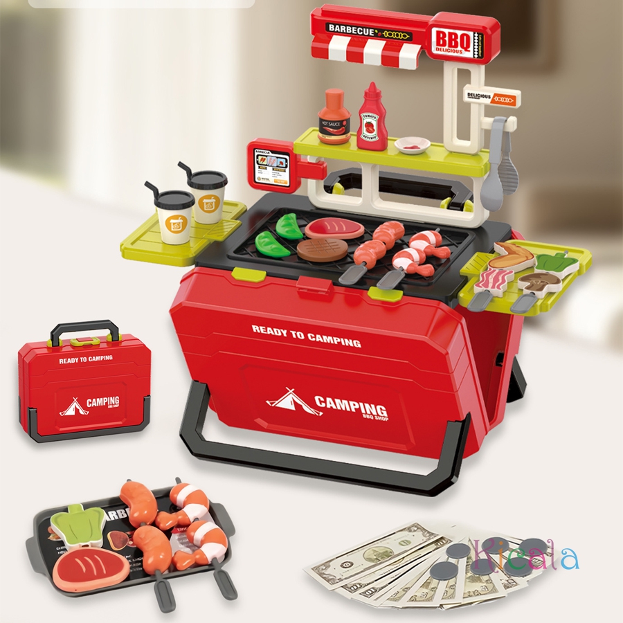 Kids BBQ Grill Playset Portabl - Camping Cooking Kids ulasan dan harga