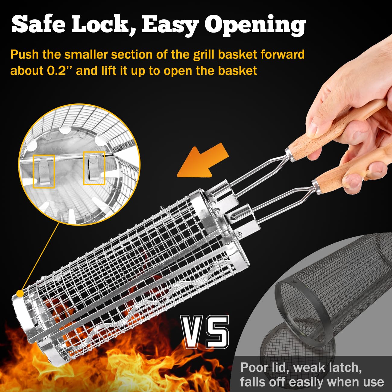 BUYYES Rolling Grill Basket BB - Camping Cooking Youtube ulasan dan harga
