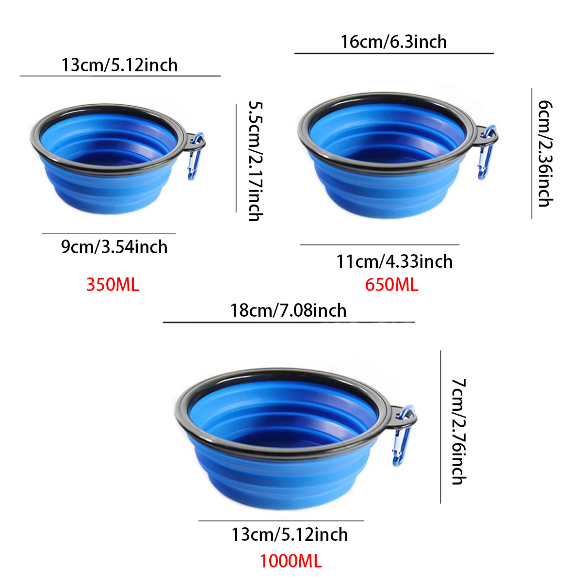Collapsible Pet Silicone Dog F - Camping Cooking Dishes ulasan dan harga