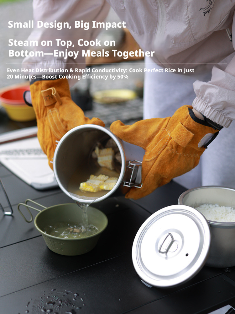 Outdoor multifunctional 1.8L s - Camping Cooking Pot Stainless Steel ulasan dan harga
